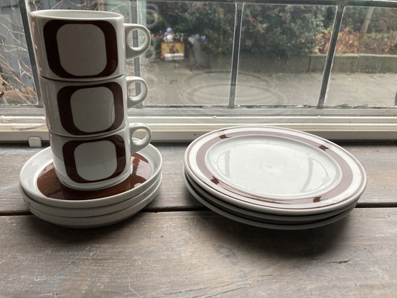 Image 1 of 3 kop en schotel bordjes vintage wolf kamagel