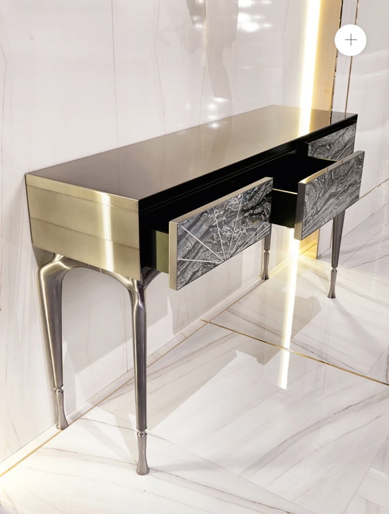 Image 1 of Designer Marble Console Table