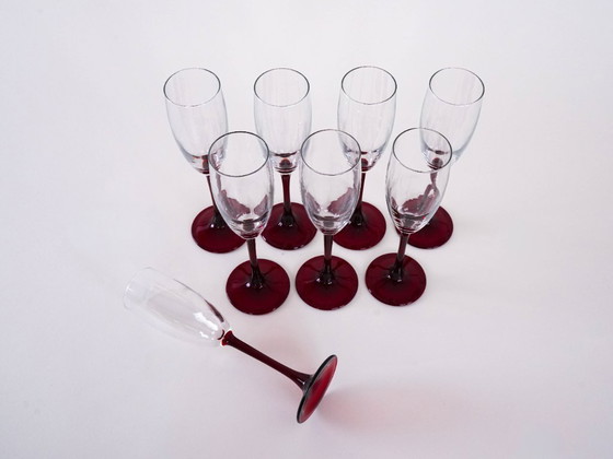 Image 1 of Set Champagnergläser, französisches Design, 1970er Jahre, Hersteller: Luminarc