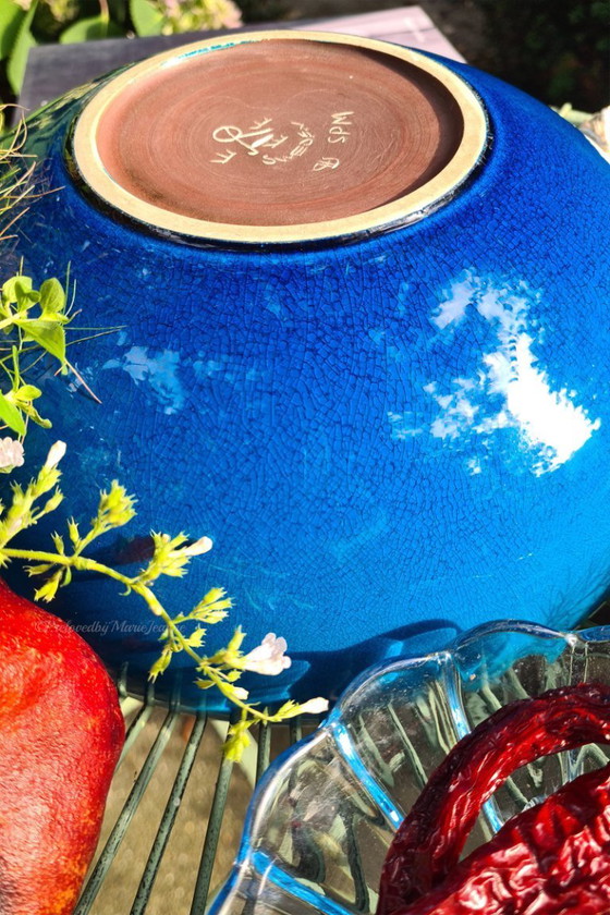 Image 1 of 1x Carl-Harry Stalhåne per Rörstrand, bellissima ciotola smaltata all'uovo blu