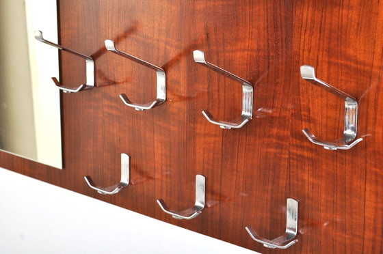 Image 1 of Vintage wall coat rack with mirror, 1960s