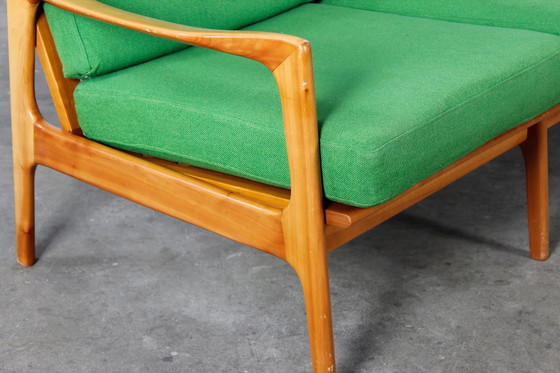 3-seater Sofa Vintage 60s Mid Century Couch 70s design – Knoll, 3-5 seaters, Wood, Mid Century Modern (photo 8 of 14)