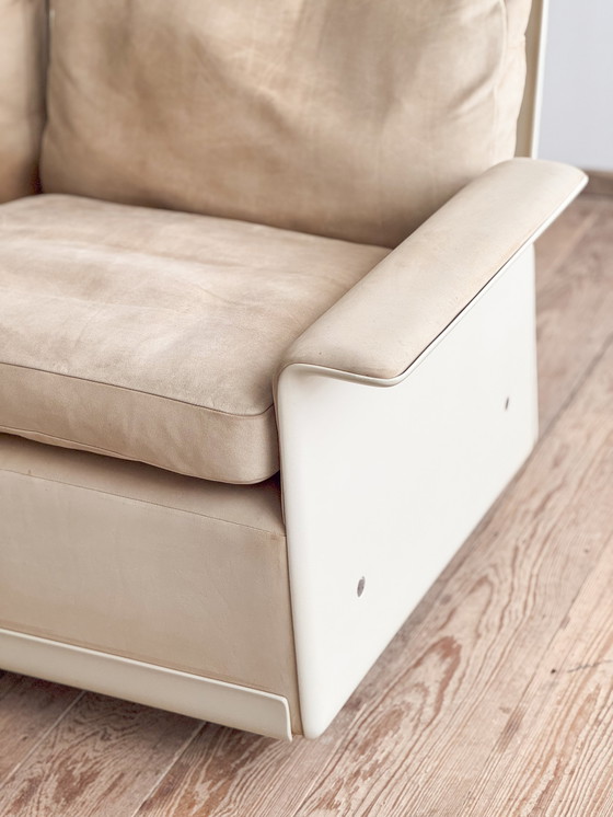 Image 1 of Mid-Century Modernes Lounge-Sofa aus Glasfaser und Wildleder von Dieter Rams für Vitsoe, Deutschland, 1960er Jahre