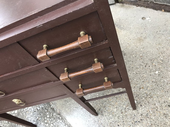 Vintage Brown Chest of Drawers, 1950s (photo 3 of 5)