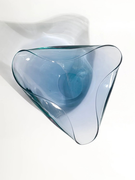 Posacenere in vetro di Murano blu soffiato a mano anni '70 – Oggetti decorativi (photo 9 of 9)