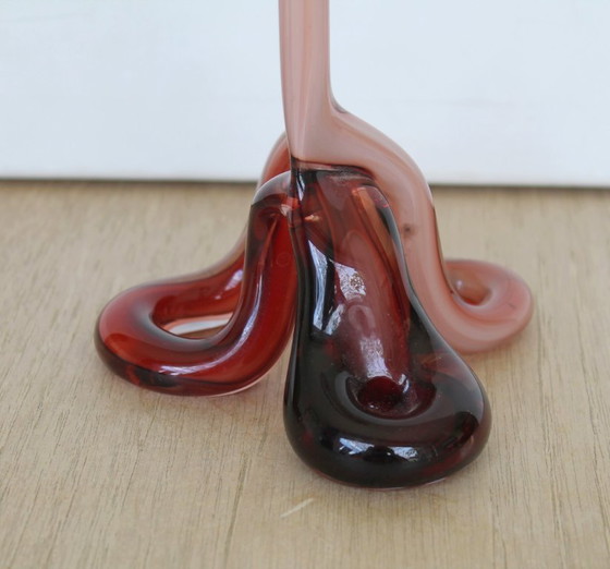 Image 1 of vase mouth-blown glass paste octopus art glass '70 josefina krosno