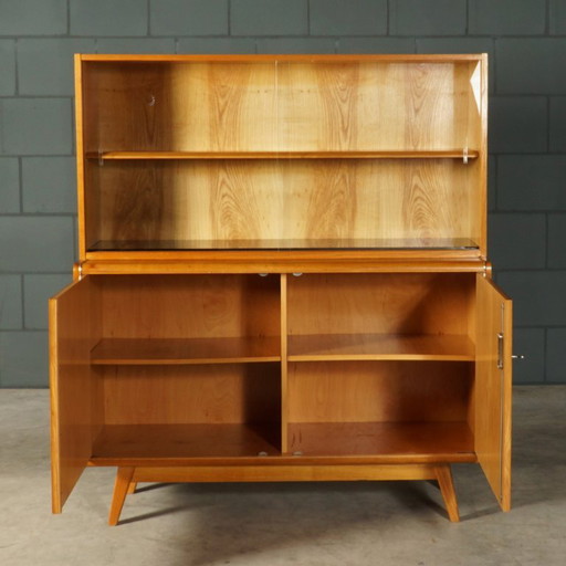 Vintage Buffetkast/Vitrinekast – Bohumil Landsman – Jitona – Jaren 60 – vitrinekasten, Glass, Wood (photo 2 of 8)