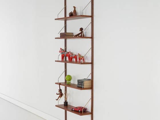 Danish Teak Veneer Modular Shelving System From The 1970s, Five Adjustable Shelves – Bookcases, Wood (photo 4 of 18)