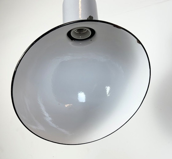 Image 1 of Suspension industrielle en émail gris, années 1960