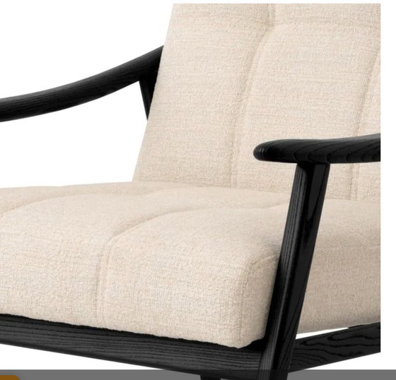 Image 1 of Silla Mortensen sillón Eichholtz nuevo negro beige