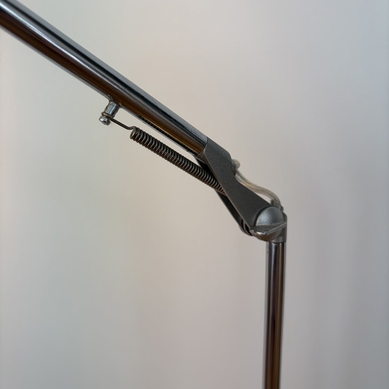 Vintage Massive Desk Lamp – Metal, Chrome (photo 4 of 8)