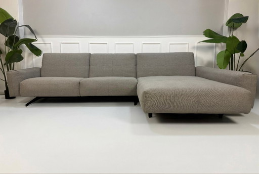 Canapé d'angle design Rolf Benz 50 en tissu gris