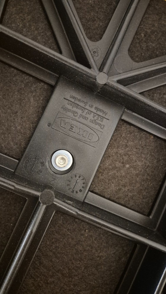 Image 1 of Seltenes IKEA Kaaro-Set aus 5 Sesseln mit gelben Stoffkissen, aus den 90er Jahren.