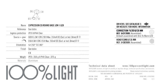 Image 1 of 2 nuevos Focos orientables Bronze Expression 35 de 100%LIGHT