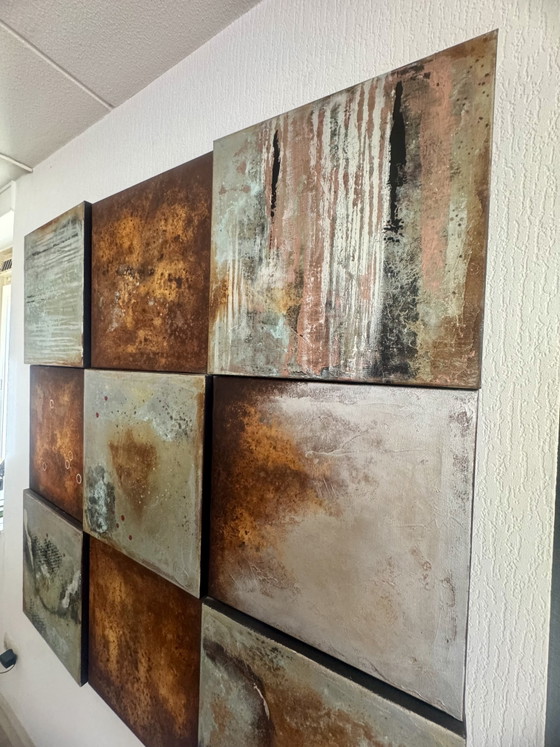 9-Luik Abstracte Kunstpanelen – Canvas (photo 2 of 9)