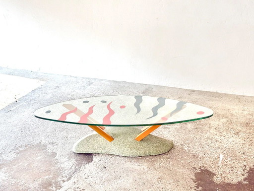Postmoderner Artifici Couchtisch Design Paolo Deganello für Cassina 1980er Jahre