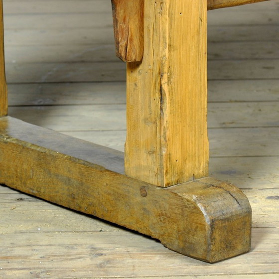 Image 1 of Tavolo da lavoro in rovere e pino, circa 1900