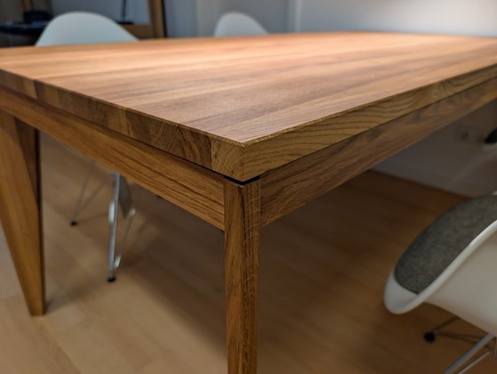 Tavolo da Pranzo in Rovere Massello Realizzato su Misura da Falegname, Tavoli da pranzo, Legno, Beige (foto 6 di 11)