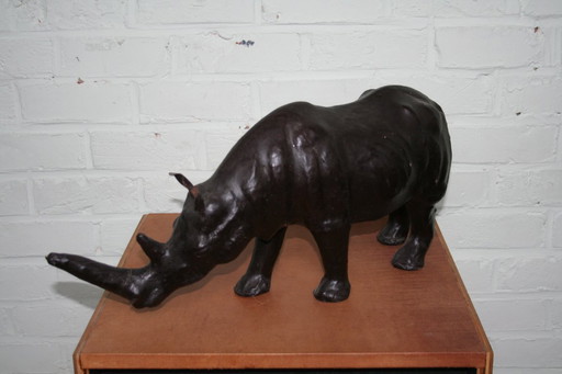 Large Vintage Leather Rhinoceros