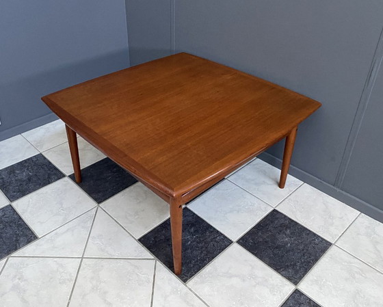 Image 1 of Teak square coffee table by Grete Jalk for Glostrup Denmark