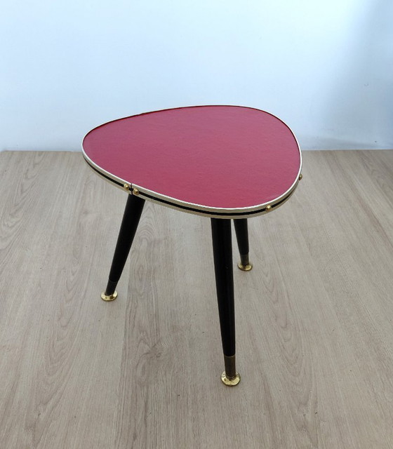 Image 1 of Tavolino anni '50 con piano rosso