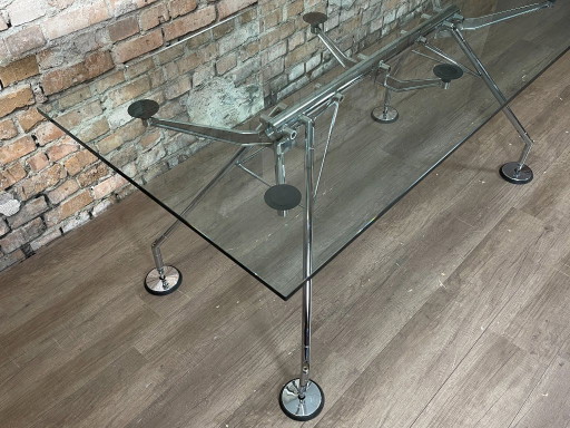 Tecno Nomos – Rechteckiges Glas | Norman Foster – eettafels, Metal (photo 2 of 8)
