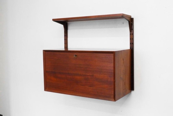 1/1 Poul Cadovius Royal System Secretary Bar Teak 60s, Wall cabinet, Wood, Brown (photo 8 of 12)