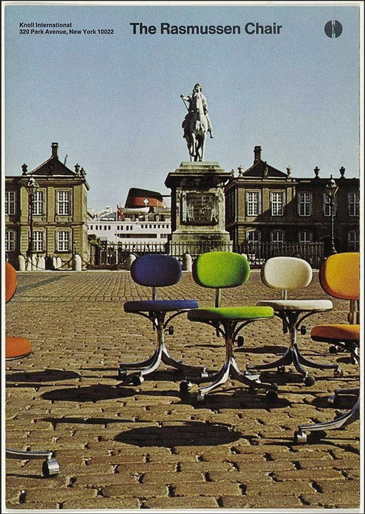 4x Chaise de bureau Jorgen Rasmussen