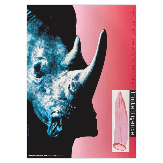 Image 1 of Alain LE QUERNEC L'intelligence (SIDA) Poster 1993
