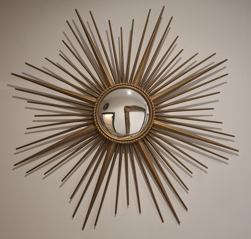 Chaty Vallauris sun mirror 86cm from 1960. Convex glass 18.50cm.