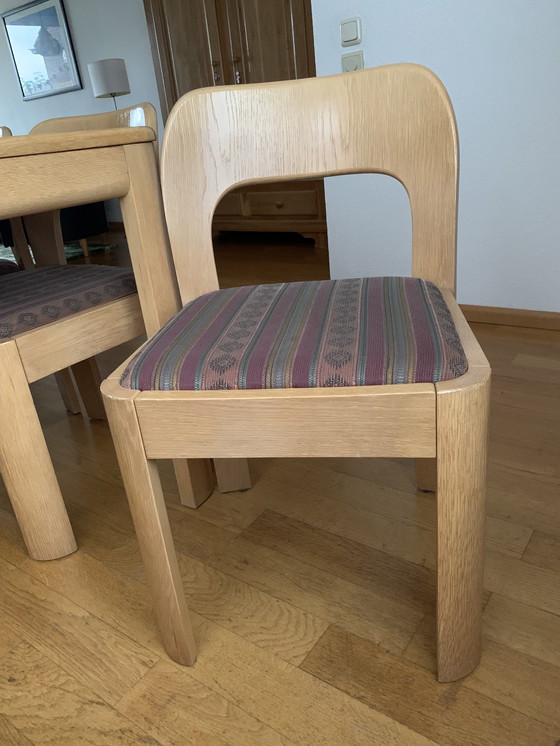 Image 1 of Vintage Dining Table With 6 Fix Chairs