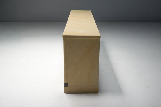 Image 1 of Faux-Marble Lacquered Sideboard by Jean Claude Mahey, France, 1970s