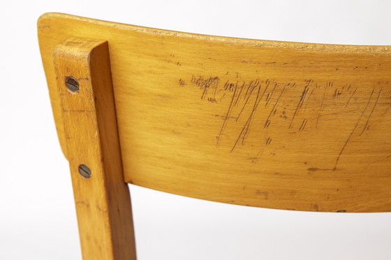 Image 1 of Paire de chaises de salle à manger de Francfort des années 1950, Allemagne - Remise à neuf Beechwood Classics