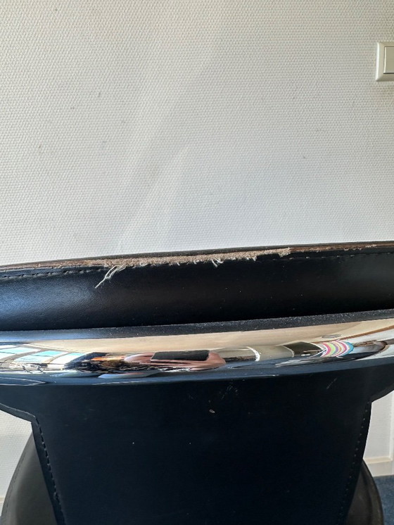 Image 1 of Designer chairs – A. Rizzatto – set of 4 – chrome & black