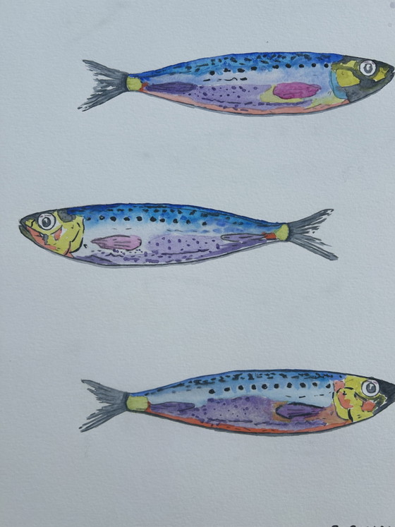 Acquerello Sardine – canson, Decorazioni murali, Paper (photo 2 of 8)