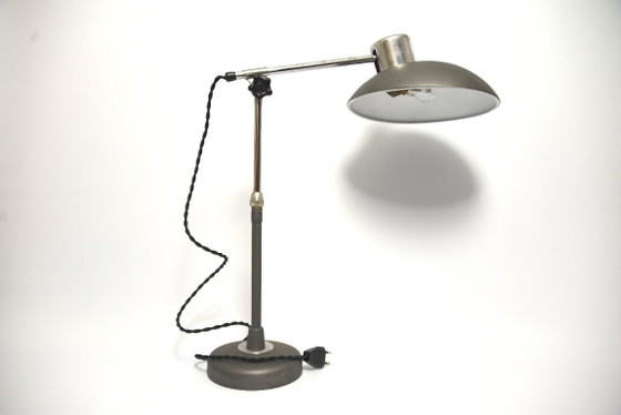 Table lamp Ferdinand Solère, 60s, Metal, Grey, Vintage (photo 6 of 12)