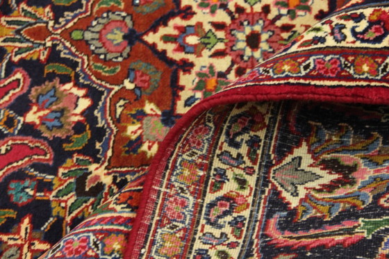 Image 1 of Original Perserteppich Keschan,Kashan Rot 344 x 253 cm Top Zustand Klassik Alt