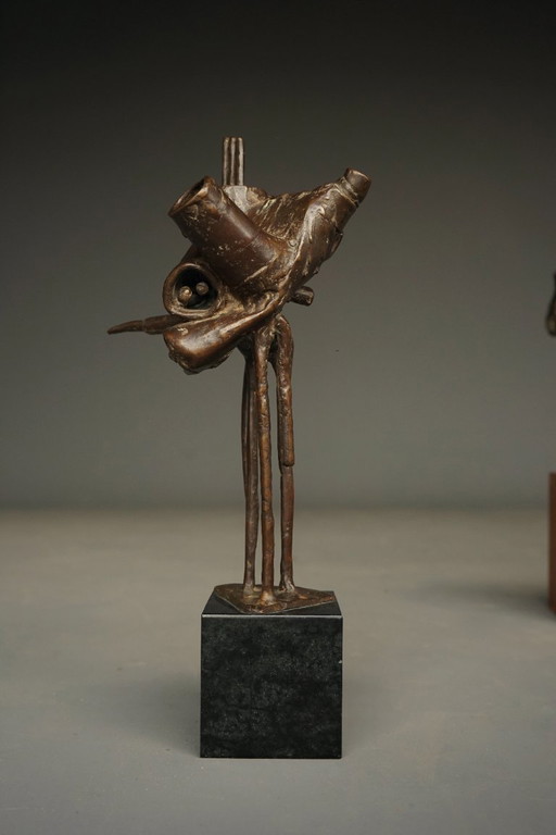 Scultura astratta in bronzo di Jetty Homan, Paesi Bassi, 1972