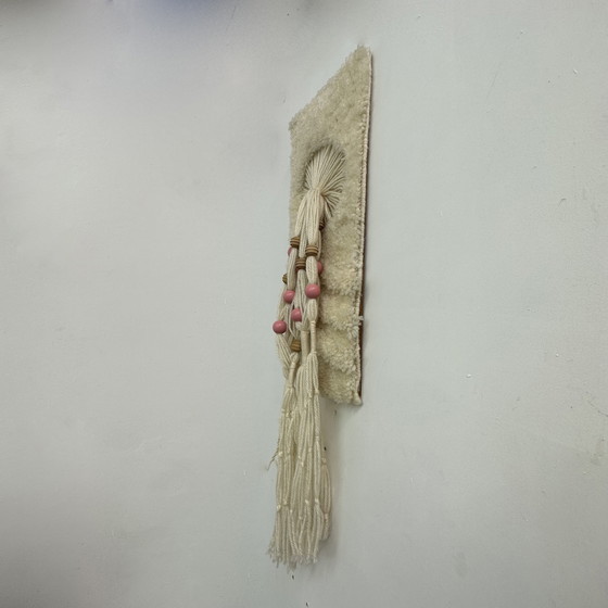 Image 1 of Tovaglia da parete Smyrna in lana annodata a mano vintage anni '70