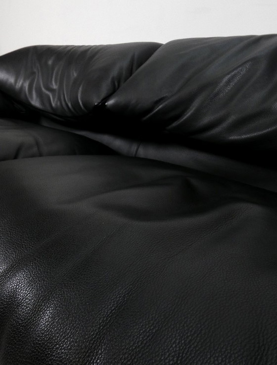 Image 1 of Set di 2 Cassina Maralunga 2,5 posti - pelle nera
