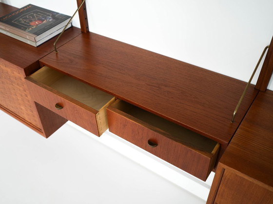 Image 1 of Teakhouten wandrek, Deens design, jaren 60, ontwerper: Poul Cadovius