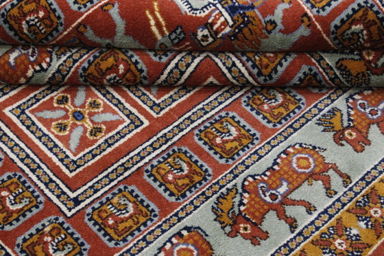 Image 1 of Original hand-knotted Indo carpet Pazyrik design wool carpet 200 x 200 cm