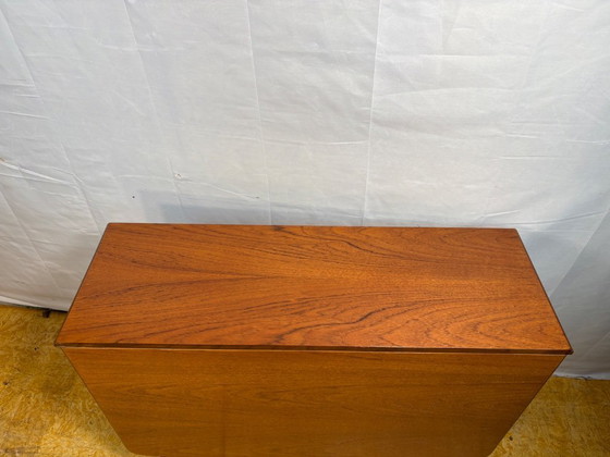 Image 1 of Mid-Century Retro Vintage Teak Drop Leaf Dining Table by G Plan 1960s  Kitchen or Dining Table • Space-Saving Design • British C