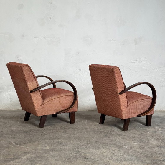Image 1 of Coppia di poltrone Halabala H-410, anni '30 – Art Déco cecoslovacco