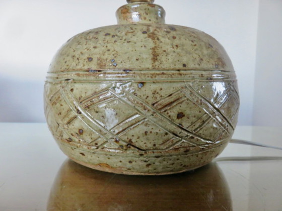 Image 1 of Signed stoneware lamp, circa 1960