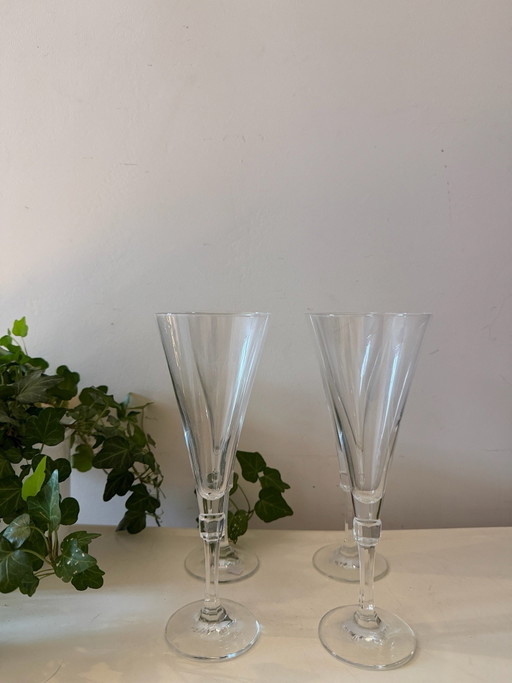 Flûtes à champagne Art Déco