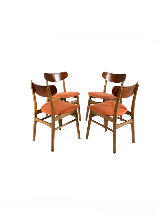 Image 1 of 4x gerestaureerde eetkamerstoel, Farstrup Møbler ‘60