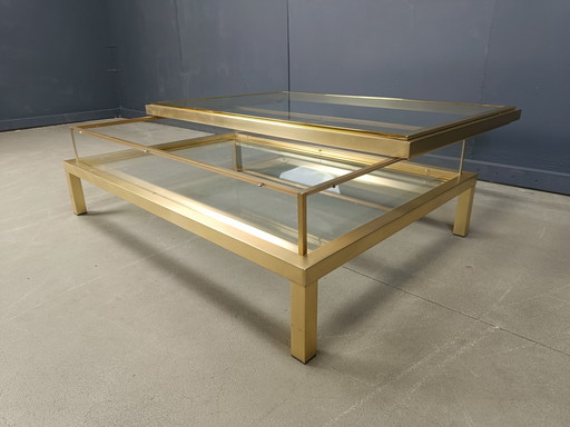 Vintage Sliding Top Coffee Table by Belgochrom, 1970s
