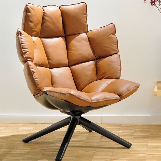 Image 1 of Fauteuil pivotant Husk de B&B Italia avec repose-pieds