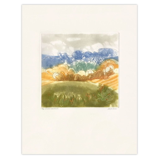 Anne Walker Gravure Signée Brumes Matinales 1985 – lithos zeefdrukken, Paper